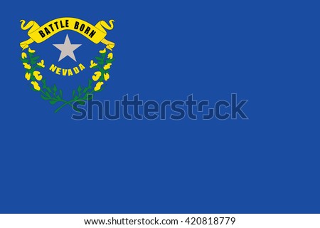The flag of the United States of America State Nevada