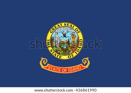 Flag of Idaho, a state in the northwestern region of the United States