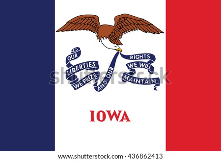 Flag of Iowa, a U.S. state in the Midwestern United States