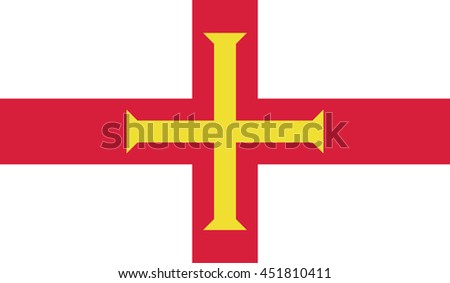 Flag of Guernsey. Vector illustration.