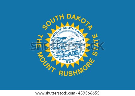 Series of the states flag in the US - South Dakota