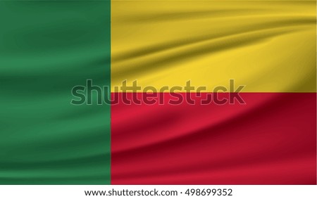 3D Waving Flag of Benin