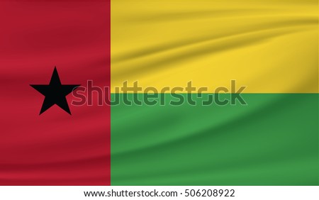 Flag of Guinea Bissau,vector illustration