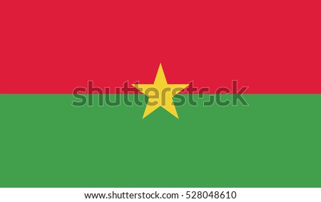 Flag of Burkina Faso. Vector illustration.