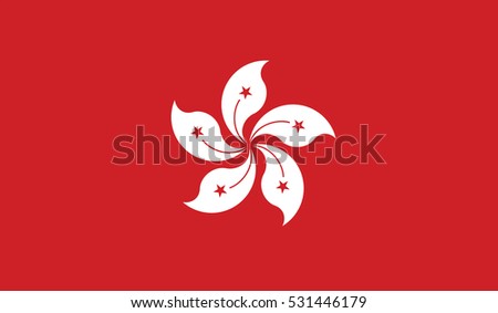 Vector Illustration of the flag of Hong Kong