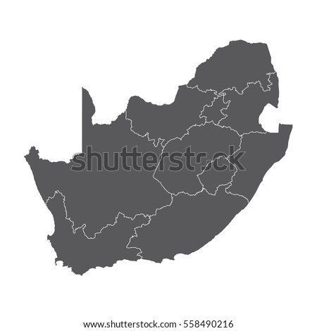 High detailed vector map - South Africa