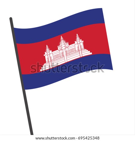 Flag of Cambodia,Cambodia Flag Icon vector illustration