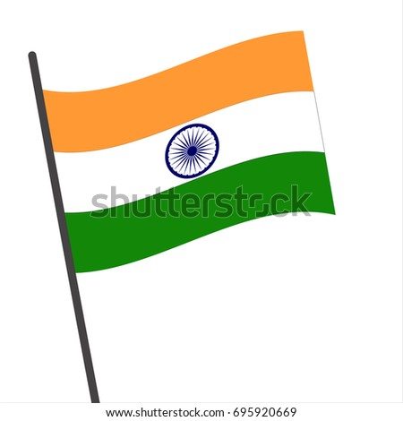 Flag of india , India Flag Icon vector illustration