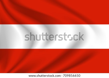 Austria flag background with cloth texture. Austria flag vector illustration.