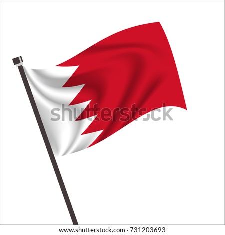 Flag of Bahrain. Bahrain Icon vector illustration,National flag for country of Bahrain isolated, banner vector illustration. Vector illustration eps10.