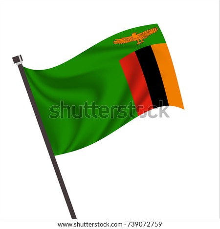 Flag of zambia. zambia Icon vector illustration,National flag for country of zambia isolated, banner vector illustration. Vector illustration eps10.