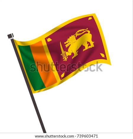 flag of Sri Lanka. Sri Lanka Icon vector illustration,National flag for country of Sri Lanka isolated, banner vector illustration. Vector illustration eps10.