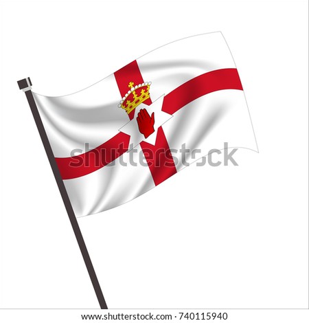 Flag of Northern Ireland, Northern Ireland Icon vector illustration,National flag for country of Northern Ireland isolated, banner vector illustration. Vector illustration eps10.