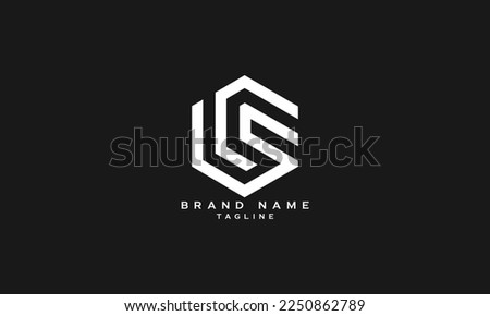 USC, US, SU, Abstract initial monogram letter alphabet logo design