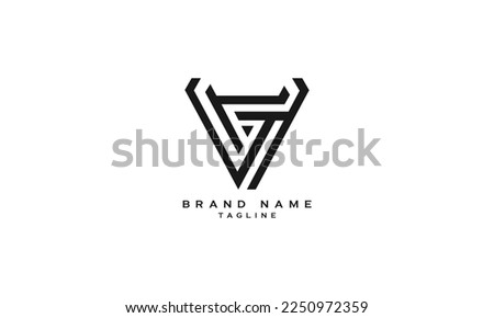 FTV, FV, VF, Abstract initial monogram letter alphabet logo design