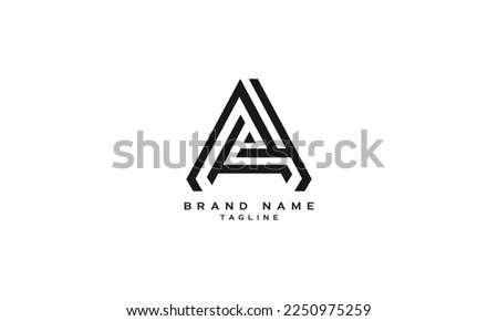 AE, EA, Abstract initial monogram letter alphabet logo design