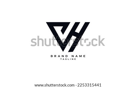 JDH, PJH, PVH, Abstract initial monogram letter alphabet logo design