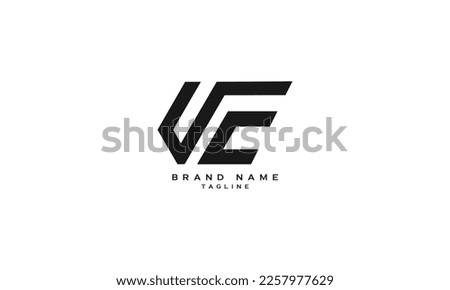 UEC, UFC, UC, EU, FU, Abstract initial monogram letter alphabet logo design