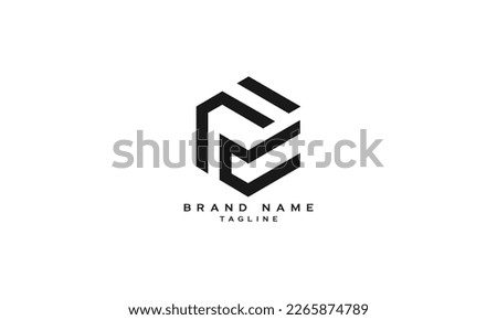 FC, CF, Abstract initial monogram letter alphabet logo design