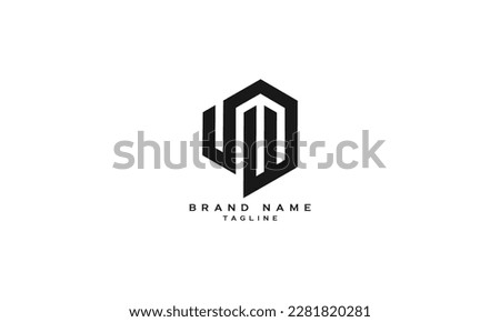 UMW, UWM, MNM, UM, MU, Abstract initial monogram letter alphabet logo design