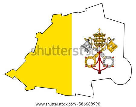 Flag map of Vatican City