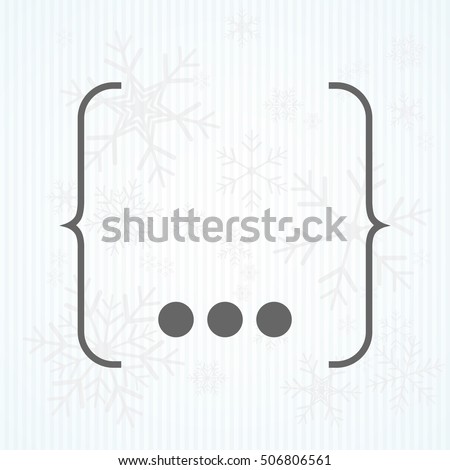 The curly Bracket icon. Quote symbol. Flat Vector illustration