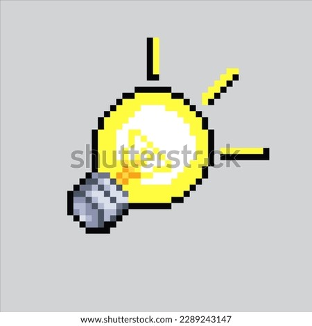 Pixel art illustration Light bulb. Pixelated Light bulb icon. Shining light bulb icon pixelated
for the pixel art game and icon for website and video game. old school retro.