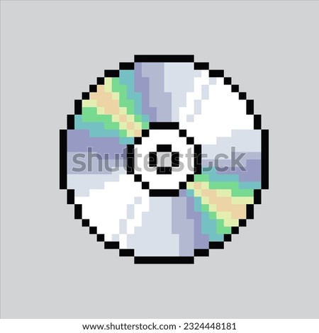 Pixel art illustration CD Disk. Pixelated Disk. CD DVD icon pixelated
for the pixel art game and icon for website and video game. old school retro.