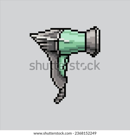 Pixel art illustration hairdryer. Pixelated hairdryer. woman hairdryer icon pixelated
for the pixel art game and icon for website and video game. old school retro.
