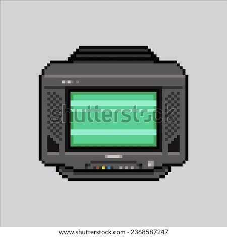 Pixel art illustration television. Pixelated tv. classic tv electronics icon pixelated
for the pixel art game and icon for website and video game. old school retro.
