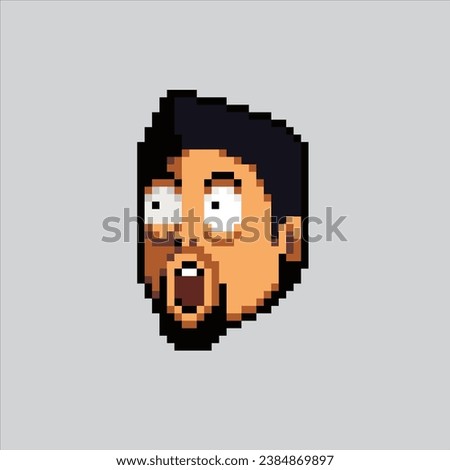 Pixel art illustration Surprised. Pixelated Emotion. Surprised emotion pixelated for the pixel art game and icon for website and video game. old school retro.