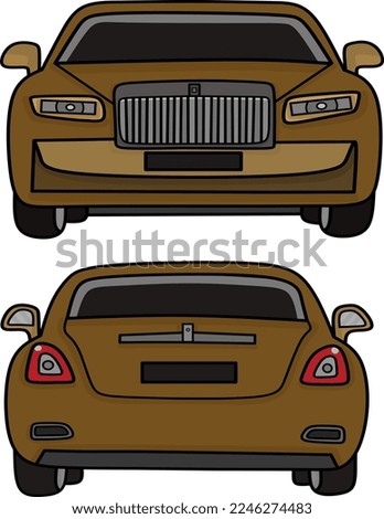 vector rolls royce car illustration