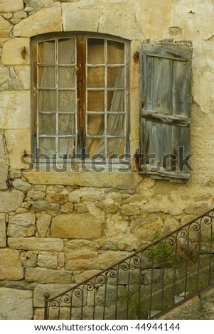 Old window and ladder