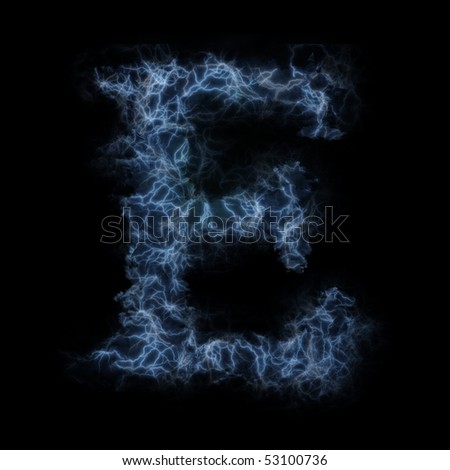 Lightning In Shape Of The Letter E Stock Photo 53100736 : Shutterstock
