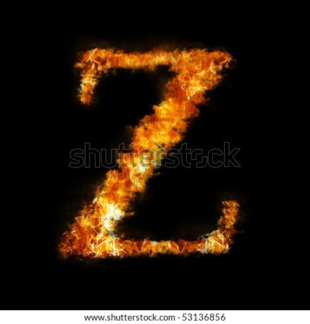 Flame In Shape Of Letter Z Stock Photo 53136856 : Shutterstock