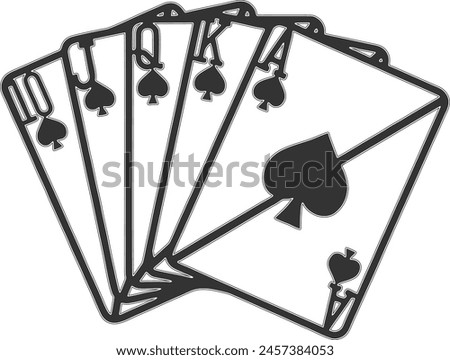A filled illustrative image of playing cards