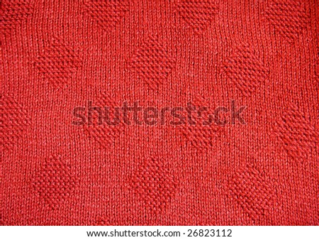 red wool handmade background