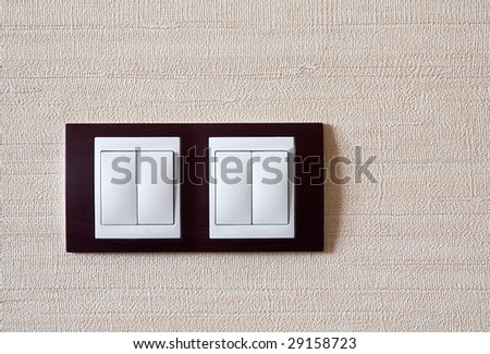 Switch on wall