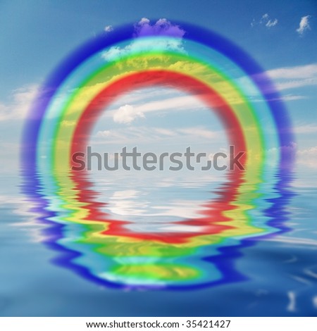 Rainbow Over The Water