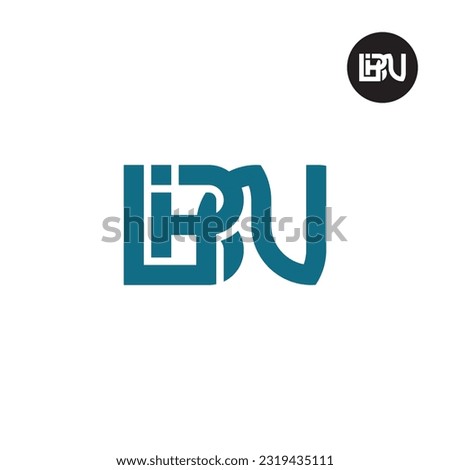 Letter BNi BNpi BNip BipN Monogram Logo Design