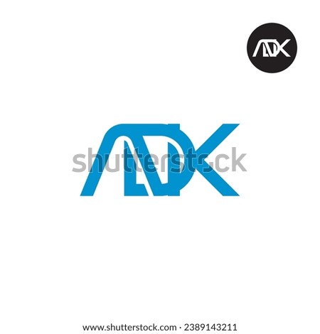 Letter ADK Monogram Logo Design