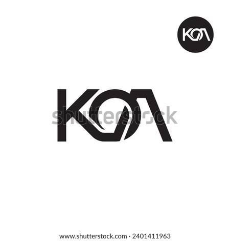 Letter KOA Monogram Logo Design