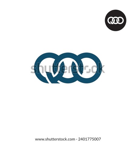 Letter QOO Monogram Logo Design
