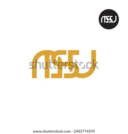 Letter MSU Monogram Logo Design