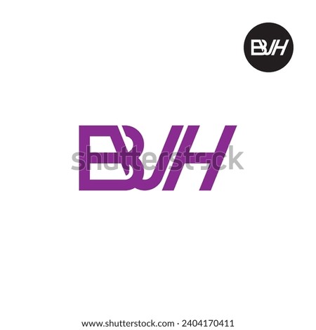 Letter BVH Monogram Logo Design