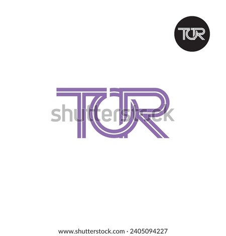 Letter TOR Monogram Logo Design with Lines