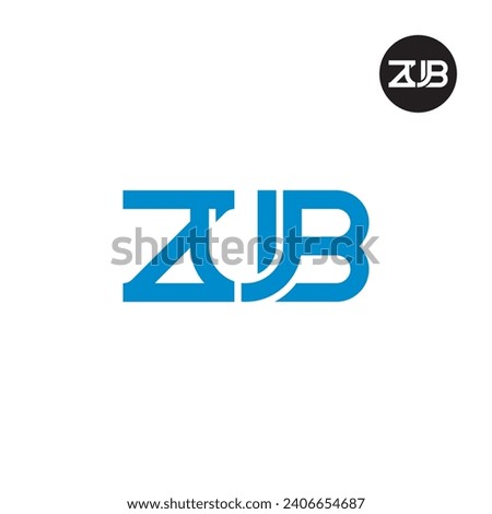Letter ZUB Monogram Logo Design