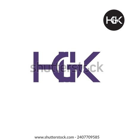 Letter HGK Monogram Logo Design