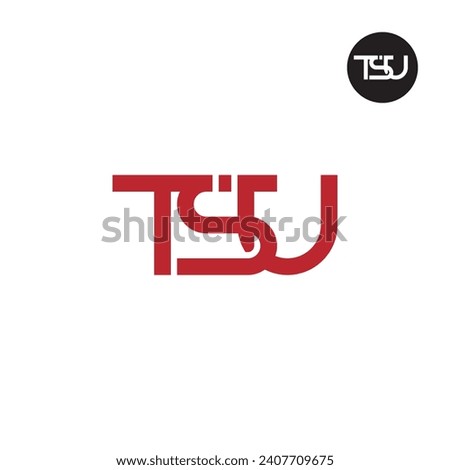 Letter TSU Monogram Logo Design