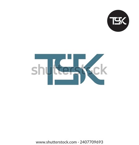 Letter TSK Monogram Logo Design